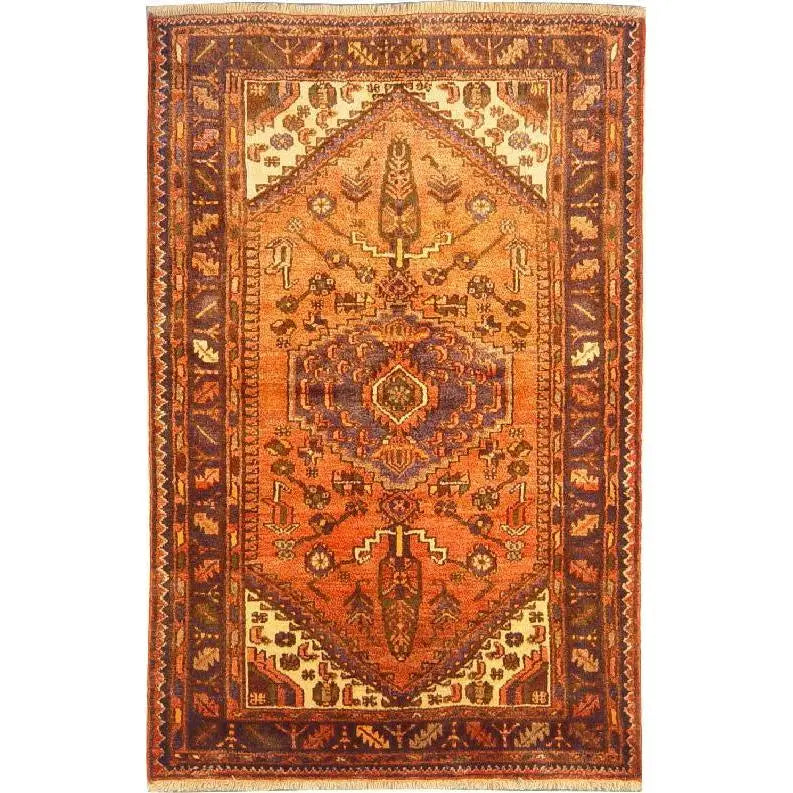 One Of The Kind Persian Hamedan Rug 5'0" x 3'3"